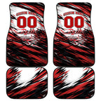 Personalised St Kilda Saints Fan Pride Car Mats Crusader Mascot Graphic Art With Melbourne City Skyline