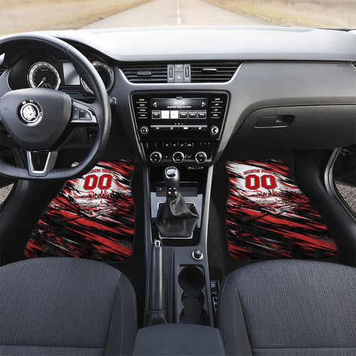 Personalised St Kilda Saints Fan Pride Car Mats Crusader Mascot Graphic Art With Melbourne City Skyline
