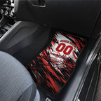 Personalised St Kilda Saints Fan Pride Car Mats Crusader Mascot Graphic Art With Melbourne City Skyline