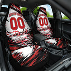 Personalised St Kilda Saints Fan Pride Car Seat Cover Crusader Mascot Graphic Art With Melbourne City Skyline