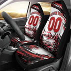 Personalised St Kilda Saints Fan Pride Car Seat Cover Crusader Mascot Graphic Art With Melbourne City Skyline
