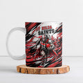 Personalised St Kilda Saints Fan Pride Ceramic Mug Crusader Mascot Graphic Art With Melbourne City Skyline