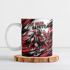 Personalised St Kilda Saints Fan Pride Ceramic Mug Crusader Mascot Graphic Art With Melbourne City Skyline