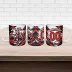 Personalised St Kilda Saints Fan Pride Ceramic Mug Crusader Mascot Graphic Art With Melbourne City Skyline