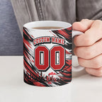Personalised St Kilda Saints Fan Pride Ceramic Mug Crusader Mascot Graphic Art With Melbourne City Skyline