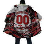 Personalised St Kilda Saints Fan Pride Cloak Crusader Mascot Graphic Art With Melbourne City Skyline