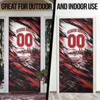 Personalised St Kilda Saints Fan Pride Door Cover Crusader Mascot Graphic Art With Melbourne City Skyline