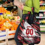 Personalised St Kilda Saints Fan Pride Grocery Bag Crusader Mascot Graphic Art With Melbourne City Skyline