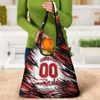 Personalised St Kilda Saints Fan Pride Grocery Bag Crusader Mascot Graphic Art With Melbourne City Skyline
