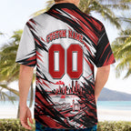 Personalised St Kilda Saints Fan Pride Hawaiian Shirt Crusader Mascot Graphic Art With Melbourne City Skyline
