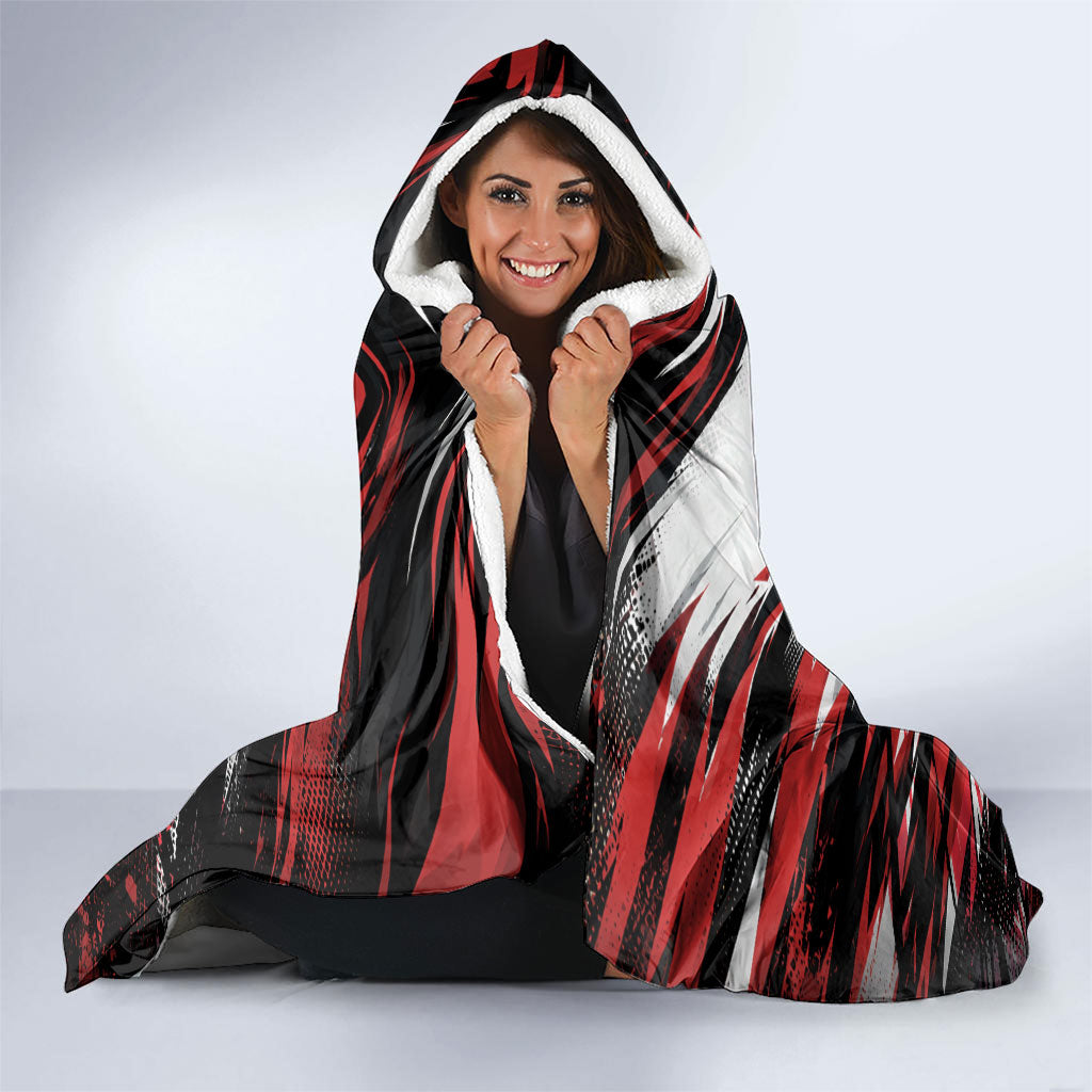 Personalised St Kilda Saints Fan Pride Hooded Blanket Crusader Mascot Graphic Art With Melbourne City Skyline