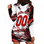 Personalised St Kilda Saints Fan Pride Hoodie Dress Crusader Mascot Graphic Art With Melbourne City Skyline