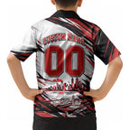 Personalised St Kilda Saints Fan Pride Kid Hawaiian Shirt Crusader Mascot Graphic Art With Melbourne City Skyline