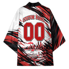 Personalised St Kilda Saints Fan Pride Kimono Crusader Mascot Graphic Art With Melbourne City Skyline