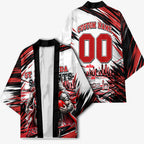 Personalised St Kilda Saints Fan Pride Kimono Crusader Mascot Graphic Art With Melbourne City Skyline