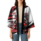 Personalised St Kilda Saints Fan Pride Kimono Crusader Mascot Graphic Art With Melbourne City Skyline