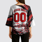 Personalised St Kilda Saints Fan Pride Kimono Sleeve Blouse Crusader Mascot Graphic Art With Melbourne City Skyline