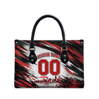 Personalised St Kilda Saints Fan Pride Leather Bag Crusader Mascot Graphic Art With Melbourne City Skyline