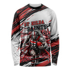 Personalised St Kilda Saints Fan Pride Long Sleeve Shirt Crusader Mascot Graphic Art With Melbourne City Skyline
