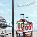 Personalised St Kilda Saints Fan Pride Luggage Cover Crusader Mascot Graphic Art With Melbourne City Skyline