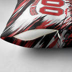 Personalised St Kilda Saints Fan Pride Pillow Cover Crusader Mascot Graphic Art With Melbourne City Skyline