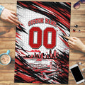 Personalised St Kilda Saints Fan Pride Puzzle Crusader Mascot Graphic Art With Melbourne City Skyline