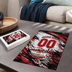 Personalised St Kilda Saints Fan Pride Puzzle Crusader Mascot Graphic Art With Melbourne City Skyline