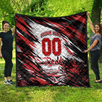 Personalised St Kilda Saints Fan Pride Quilt Crusader Mascot Graphic Art With Melbourne City Skyline
