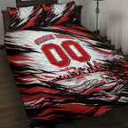 Personalised St Kilda Saints Fan Pride Quilt Bed Set Crusader Mascot Graphic Art With Melbourne City Skyline