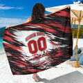 Personalised St Kilda Saints Fan Pride Sarong Crusader Mascot Graphic Art With Melbourne City Skyline