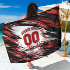 Personalised St Kilda Saints Fan Pride Sarong Crusader Mascot Graphic Art With Melbourne City Skyline
