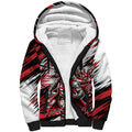 Personalised St Kilda Saints Fan Pride Sherpa Hoodie Crusader Mascot Graphic Art With Melbourne City Skyline