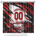 Personalised St Kilda Saints Fan Pride Shower Curtain Crusader Mascot Graphic Art With Melbourne City Skyline