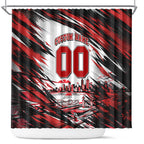 Personalised St Kilda Saints Fan Pride Shower Curtain Crusader Mascot Graphic Art With Melbourne City Skyline