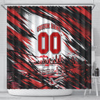 Personalised St Kilda Saints Fan Pride Shower Curtain Crusader Mascot Graphic Art With Melbourne City Skyline
