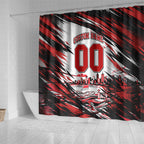 Personalised St Kilda Saints Fan Pride Shower Curtain Crusader Mascot Graphic Art With Melbourne City Skyline