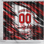 Personalised St Kilda Saints Fan Pride Shower Curtain Crusader Mascot Graphic Art With Melbourne City Skyline
