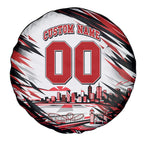 Personalised St Kilda Saints Fan Pride Spare Tire Cover Crusader Mascot Graphic Art With Melbourne City Skyline