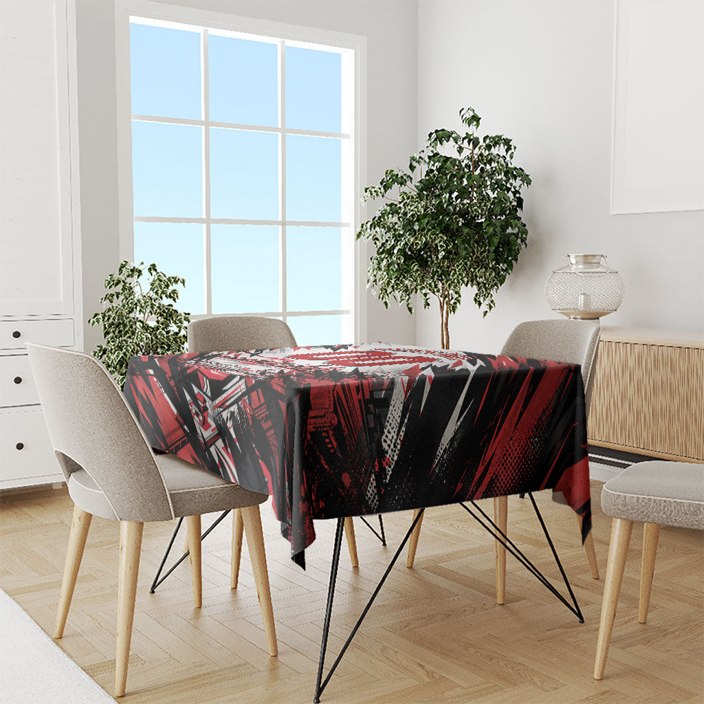 Personalised St Kilda Saints Fan Pride Tablecloth Crusader Mascot Graphic Art With Melbourne City Skyline