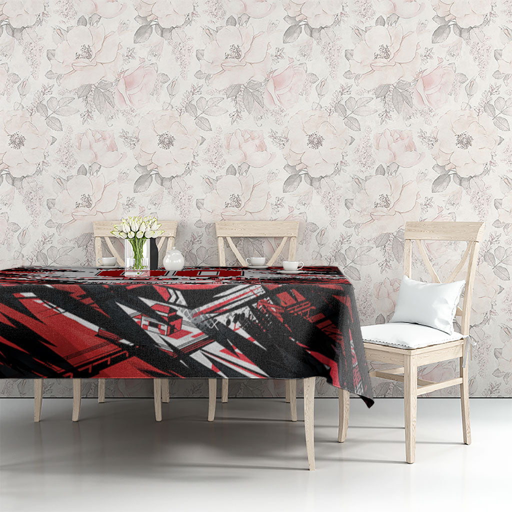 Personalised St Kilda Saints Fan Pride Tablecloth Crusader Mascot Graphic Art With Melbourne City Skyline