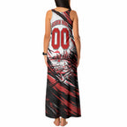 Personalised St Kilda Saints Fan Pride Tank Maxi Dress Crusader Mascot Graphic Art With Melbourne City Skyline