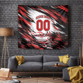 Personalised St Kilda Saints Fan Pride Tapestry Crusader Mascot Graphic Art With Melbourne City Skyline