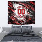 Personalised St Kilda Saints Fan Pride Tapestry Crusader Mascot Graphic Art With Melbourne City Skyline