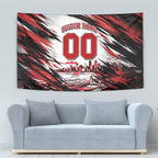 Personalised St Kilda Saints Fan Pride Tapestry Crusader Mascot Graphic Art With Melbourne City Skyline