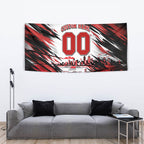Personalised St Kilda Saints Fan Pride Tapestry Crusader Mascot Graphic Art With Melbourne City Skyline
