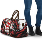 Personalised St Kilda Saints Fan Pride Travel Bag Crusader Mascot Graphic Art With Melbourne City Skyline