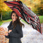 Personalised St Kilda Saints Fan Pride Umbrella Crusader Mascot Graphic Art With Melbourne City Skyline
