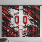 Personalised St Kilda Saints Fan Pride Window Curtain Crusader Mascot Graphic Art With Melbourne City Skyline