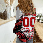 Personalised St Kilda Saints Fan Pride Women Casual Shirt Crusader Mascot Graphic Art With Melbourne City Skyline