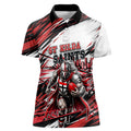 Personalised St Kilda Saints Fan Pride Women Polo Shirt Crusader Mascot Graphic Art With Melbourne City Skyline